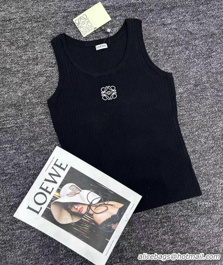 ​Discount Loewe Anagram Logo Ribbed Tank Top In Cotton L8451 Black