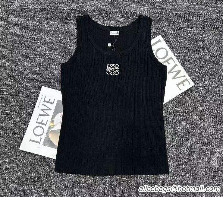 ​Discount Loewe Anagram Logo Ribbed Tank Top In Cotton L8451 Black