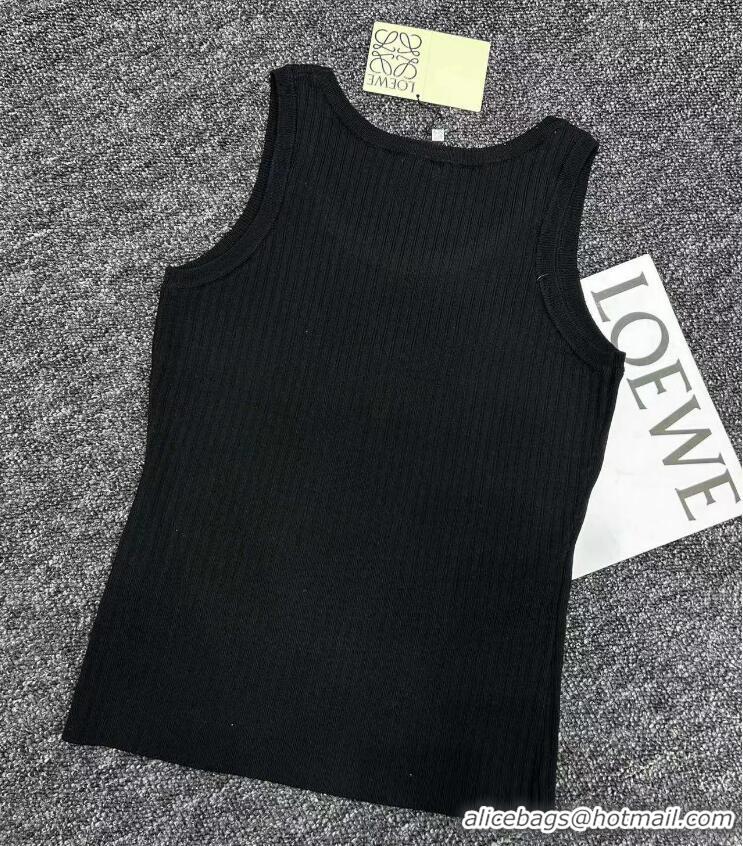 ​Discount Loewe Anagram Logo Ribbed Tank Top In Cotton L8451 Black