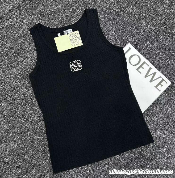 ​Discount Loewe Anagram Logo Ribbed Tank Top In Cotton L8451 Black