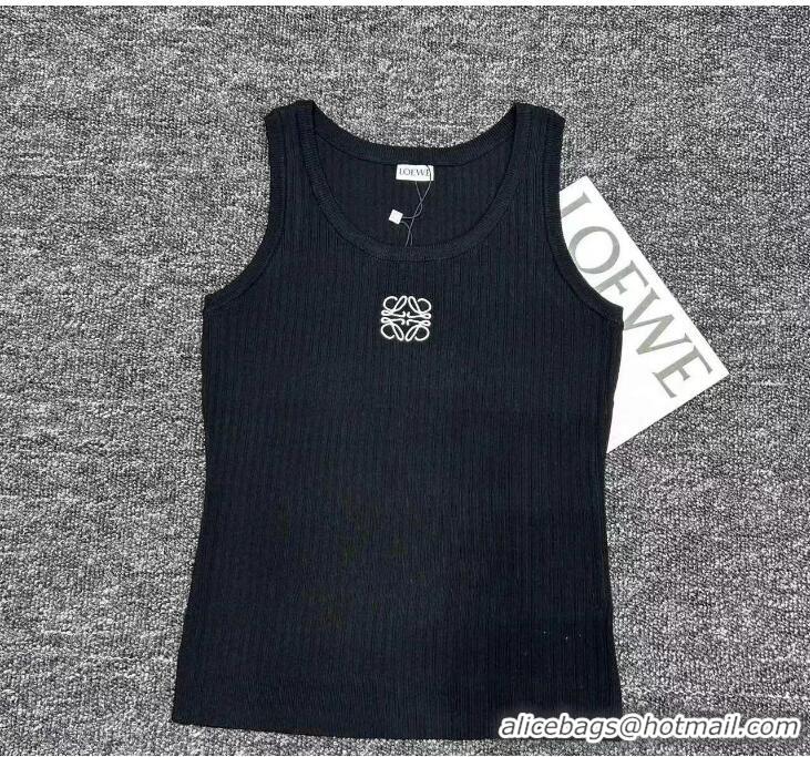 ​Discount Loewe Anagram Logo Ribbed Tank Top In Cotton L8451 Black