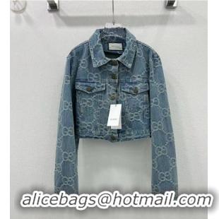 ​New Discount Gucci GG Denim Jacket G88345 Blue