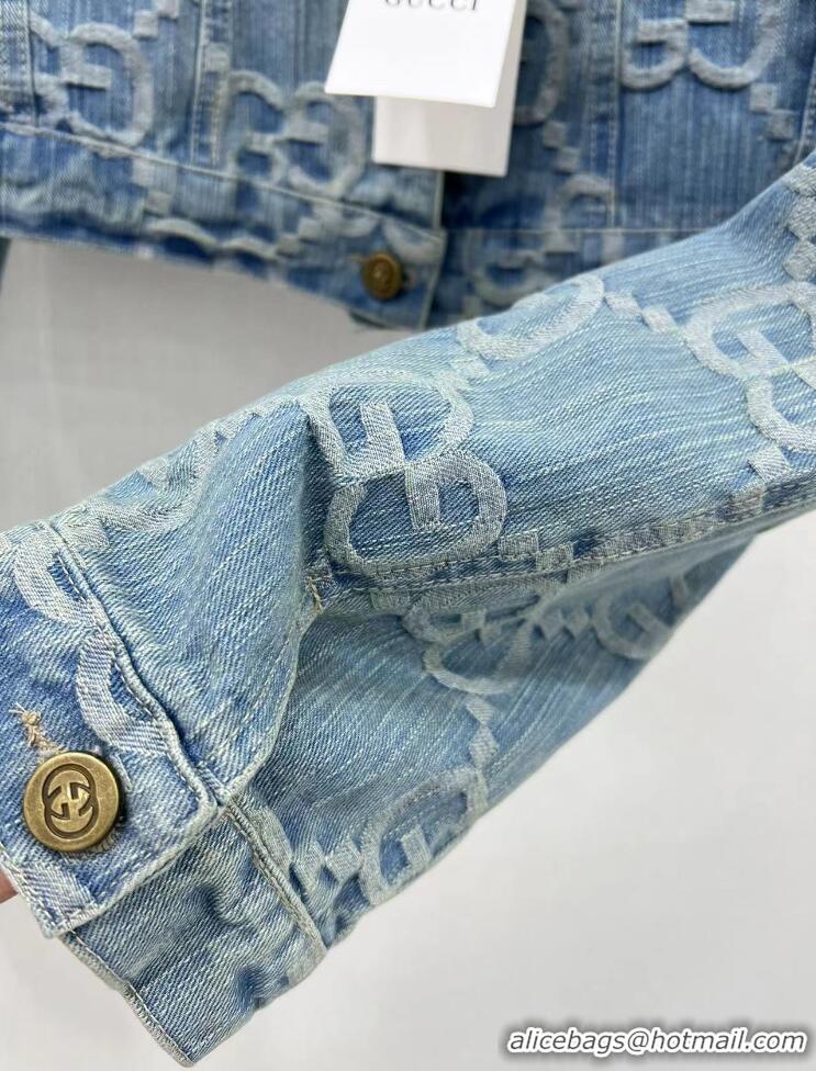 ​New Discount Gucci GG Denim Jacket G88345 Blue