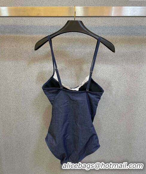 Best Price Prada Swimwear with Lace PA1140 Denim Blue 2024