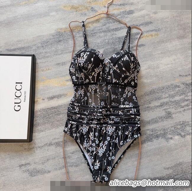 Buy Discount Gucci Print Swimwear 0401 Black 2024