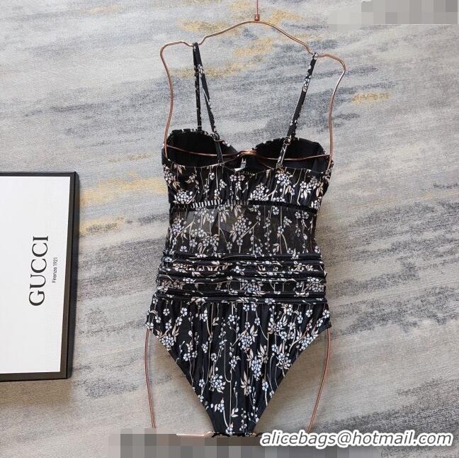 Buy Discount Gucci Print Swimwear 0401 Black 2024