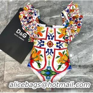 New Luxury Dolce & Gabbana DG Ruffled Swimwear CH040140 2024