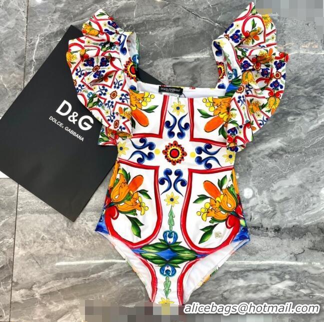 New Luxury Dolce & Gabbana DG Ruffled Swimwear CH040140 2024