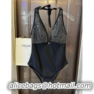 ​New Design Chanel Swimwear with Sequins 0401 Black 2024