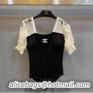 ​New Design Chanel Swimwear with Lace CH040140 White/Black 2024