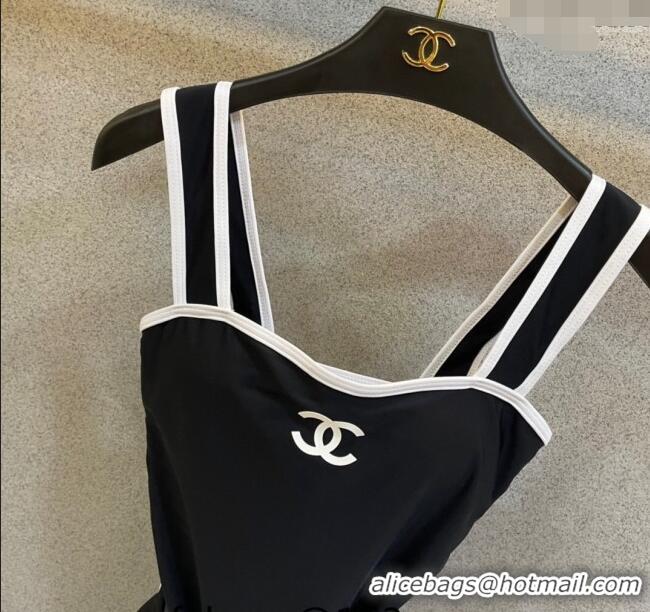 Buy Classic Chanel Swimwear with Strap CE040101 White/Black 2024