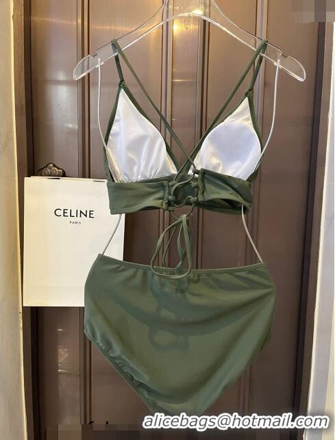 Wholesale Cheap Celine Swimwear CE040101 Green 2024