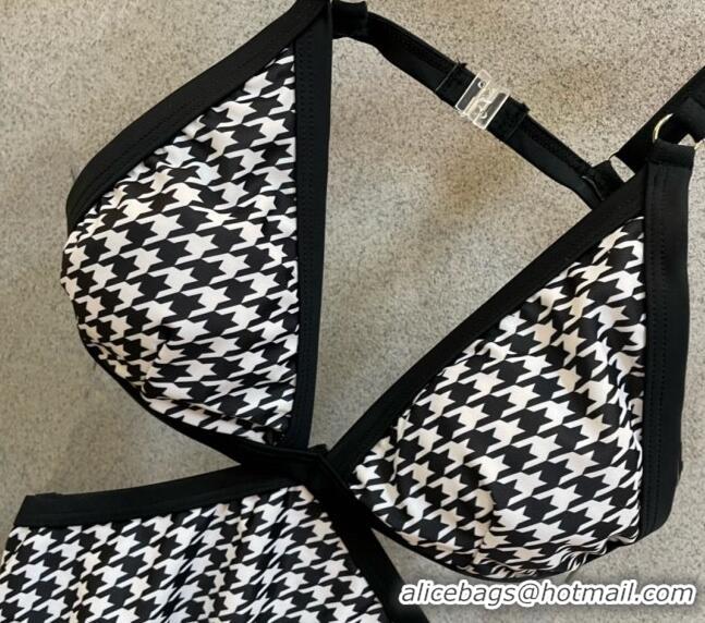 Inexpensive Dior Houndstooth Swimwear 0401 White/Black 2024