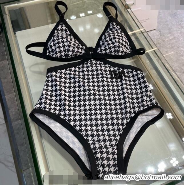 Inexpensive Dior Houndstooth Swimwear 0401 White/Black 2024