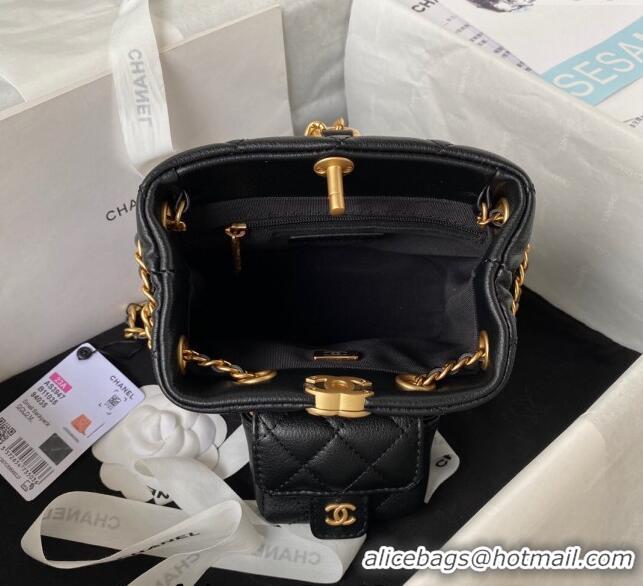 Promotional Chanel Calfskin Small Backpack bag AS3947 Black 2023