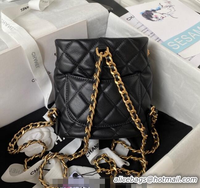 Promotional Chanel Calfskin Small Backpack bag AS3947 Black 2023