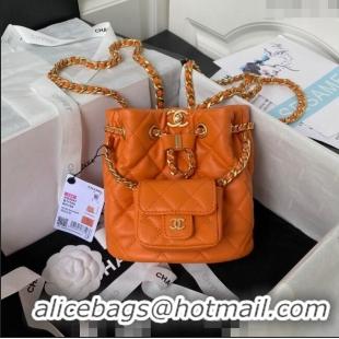 Top Design Chanel Calfskin Small Backpack bag AS3947 Orange 2023