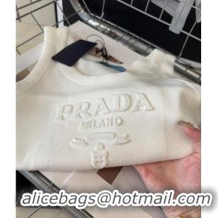 ​Top Quality Prada Knit Vest 0401 White 2024