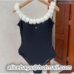 Inexpensive Chanel Swimwear with Bloom CH0401 White/Black 2024