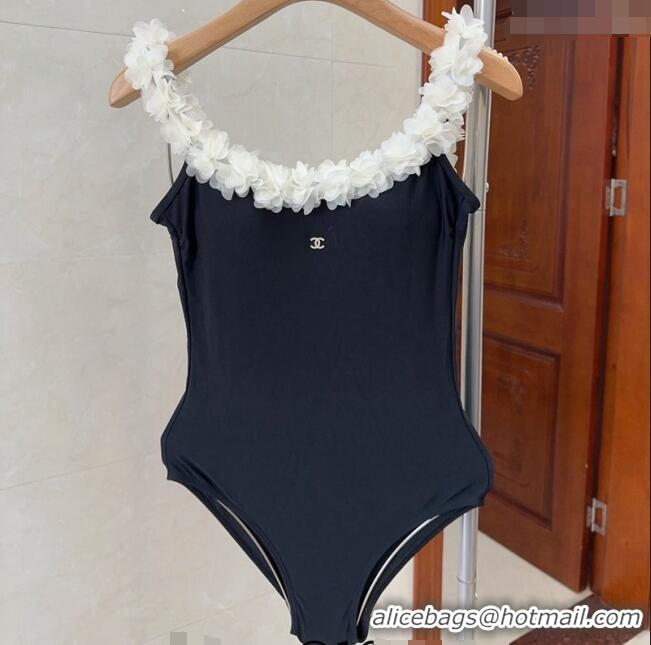 Inexpensive Chanel Swimwear with Bloom CH0401 White/Black 2024