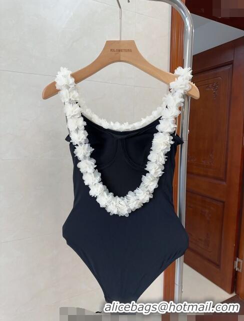 Inexpensive Chanel Swimwear with Bloom CH0401 White/Black 2024