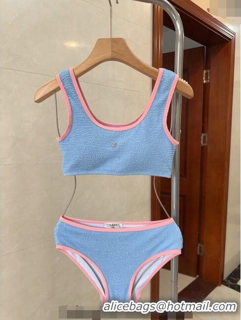 Buy Discount Chanel Swimwear CH040140 Llight Blue/Pink 2024