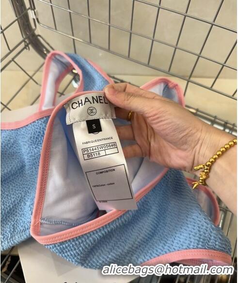 Buy Discount Chanel Swimwear CH040140 Llight Blue/Pink 2024