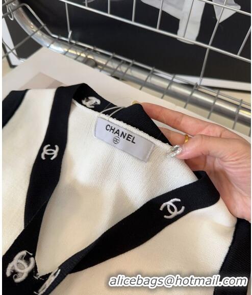 Super Quality Chanel Tie Vest CH0401 White 2024