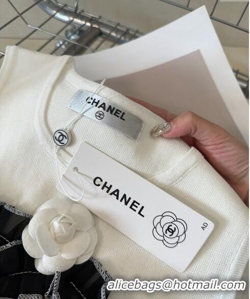 Super Quality Chanel Vest with Maxi CC C0401 White 2024