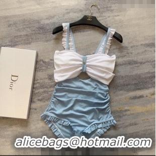 Low Cost Chanel Ruffled Swimwear CH040140 Blue 2024