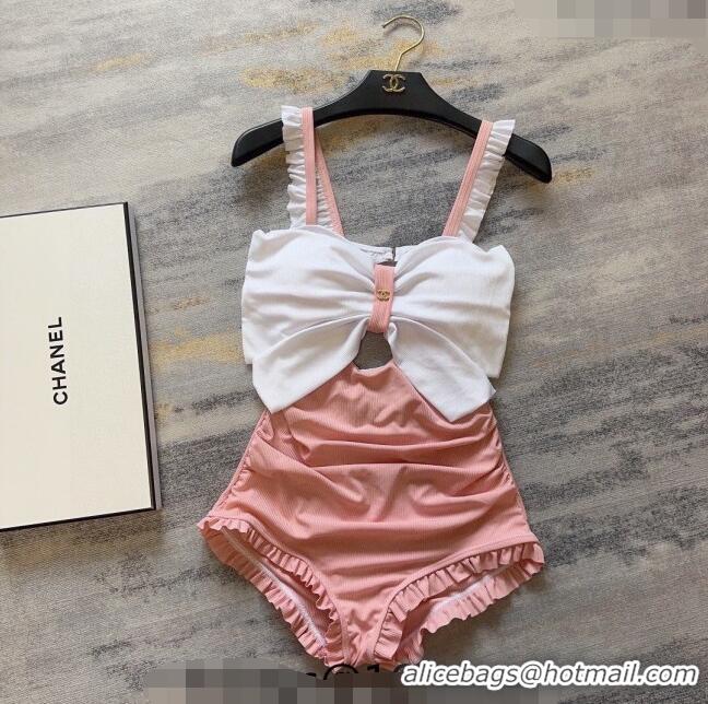 New Design Chanel Ruffled Swimwear CH040140 Pink 2024