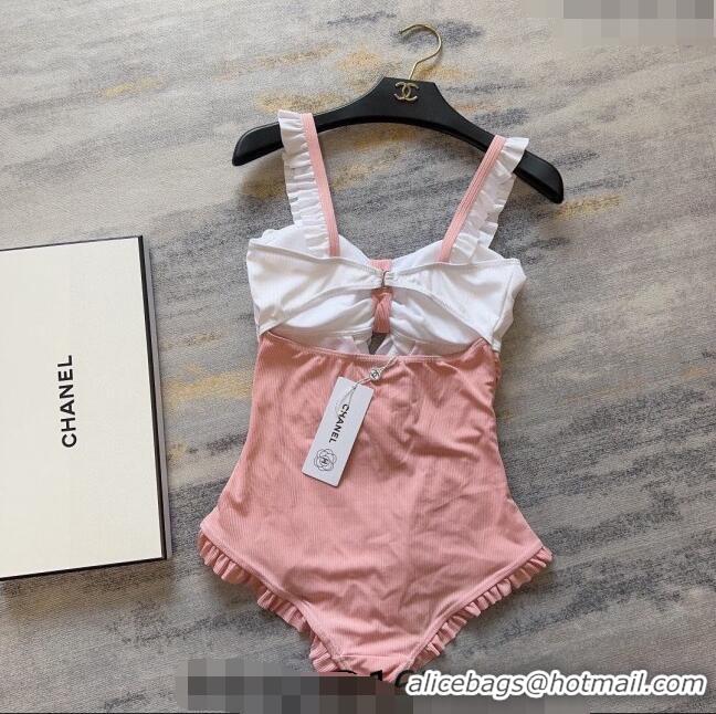 New Design Chanel Ruffled Swimwear CH040140 Pink 2024