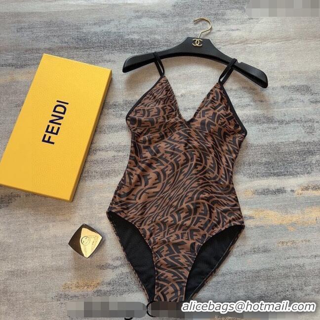 ​Top Quality Fendi FF Swimwear FE040101 Brown/Black 2024