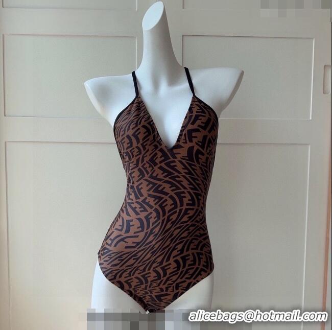 ​Top Quality Fendi FF Swimwear FE040101 Brown/Black 2024