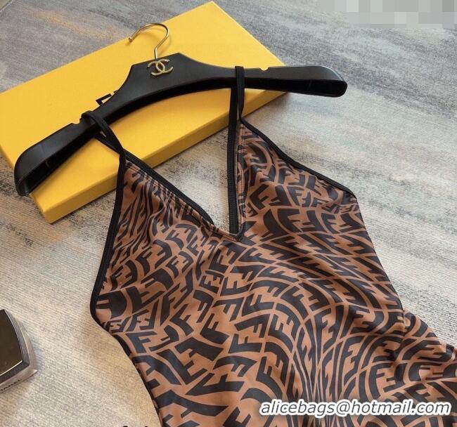 ​Top Quality Fendi FF Swimwear FE040101 Brown/Black 2024