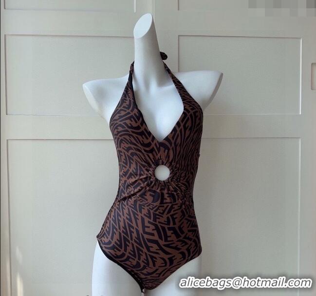 Top Grade Fendi FF Swimwear FE040102 Brown/Black 2024