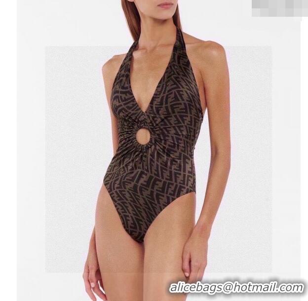 Top Grade Fendi FF Swimwear FE040102 Brown/Black 2024