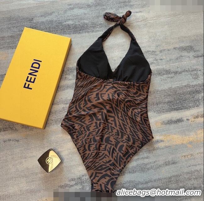 Top Grade Fendi FF Swimwear FE040102 Brown/Black 2024