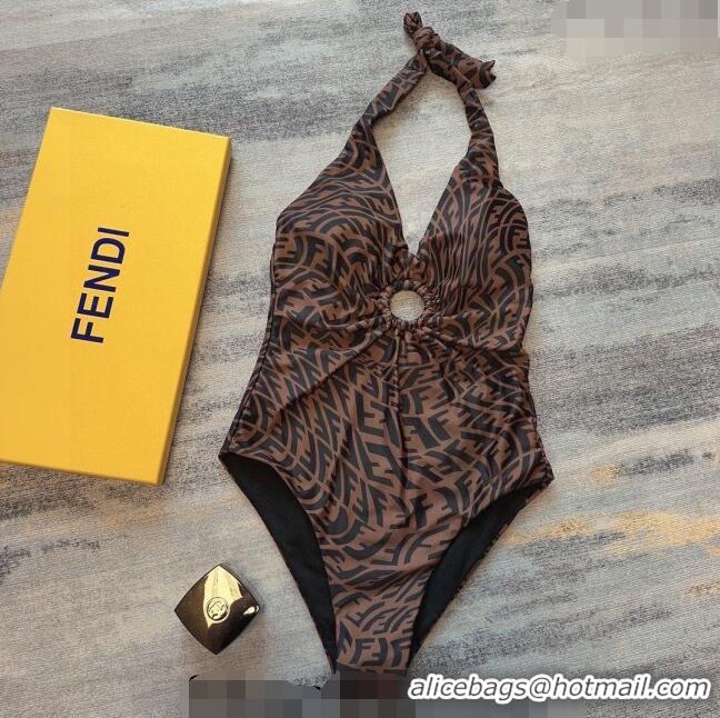 Top Grade Fendi FF Swimwear FE040102 Brown/Black 2024