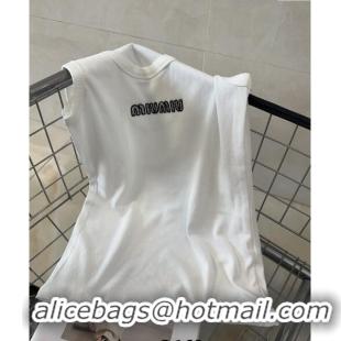 ​Best Price Miu Miu Vest 040101 White 2024