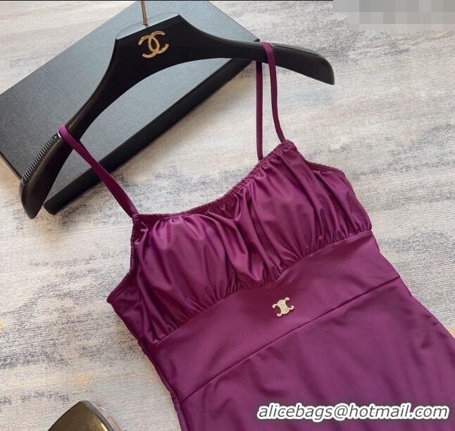 ​Top Grade Celine Swimwear CE040101 Purple 2024