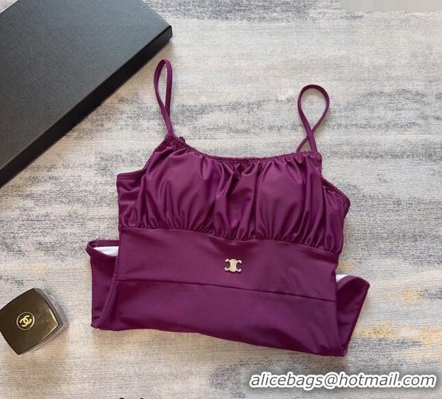 ​Top Grade Celine Swimwear CE040101 Purple 2024