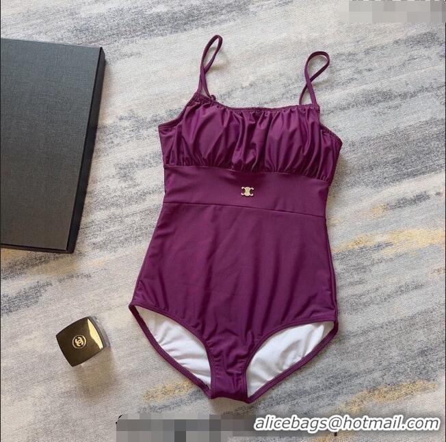 ​Top Grade Celine Swimwear CE040101 Purple 2024