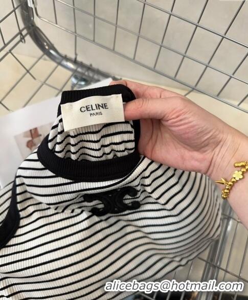 Super Quality Celine Striped Vest 0401 White 2024