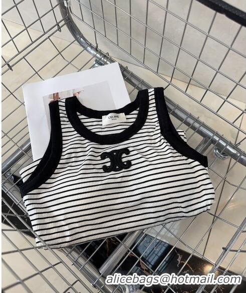 Super Quality Celine Striped Vest 0401 White 2024