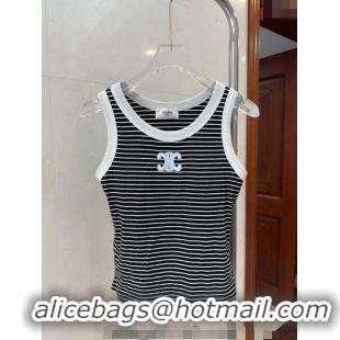 Promotional Celine Striped Vest 0401 Black 2024