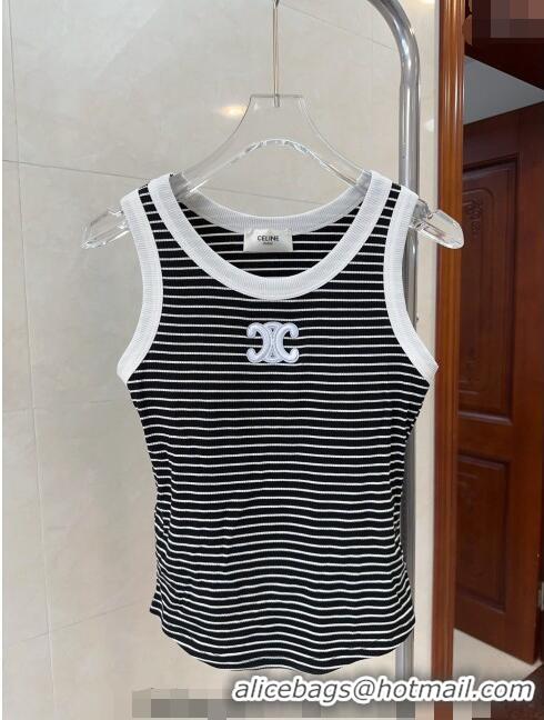 Promotional Celine Striped Vest 0401 Black 2024