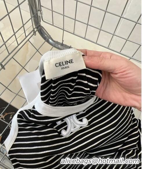 Promotional Celine Striped Vest 0401 Black 2024