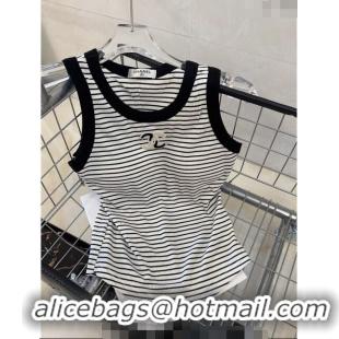 Top Quality Chanel Striped Vest 0401 White 2024