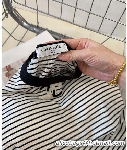 Top Quality Chanel Striped Vest 0401 White 2024